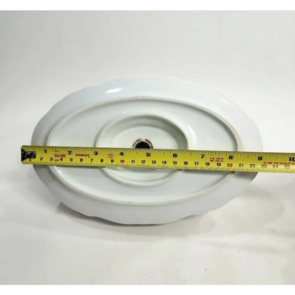 Home‎ Arts ENCHANTED ROSE Pink Gravy Boat with Attached Underplate Germany